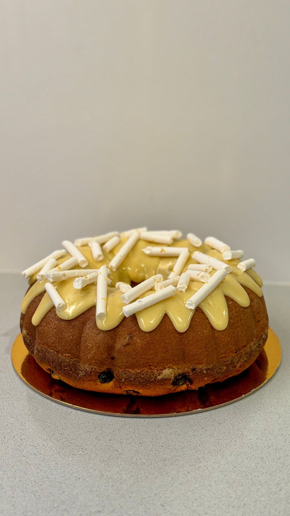 The Lemon Blueberry Cake: Tres Leches Ganache and Meringue