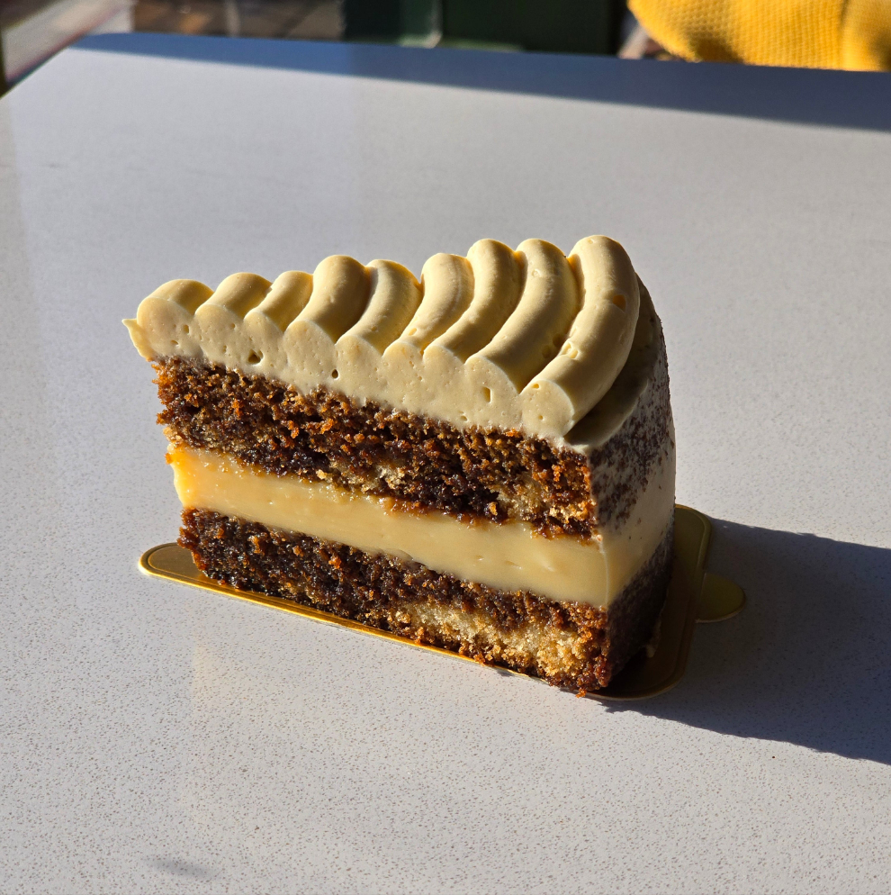 Flat White Coffee Cake Slice