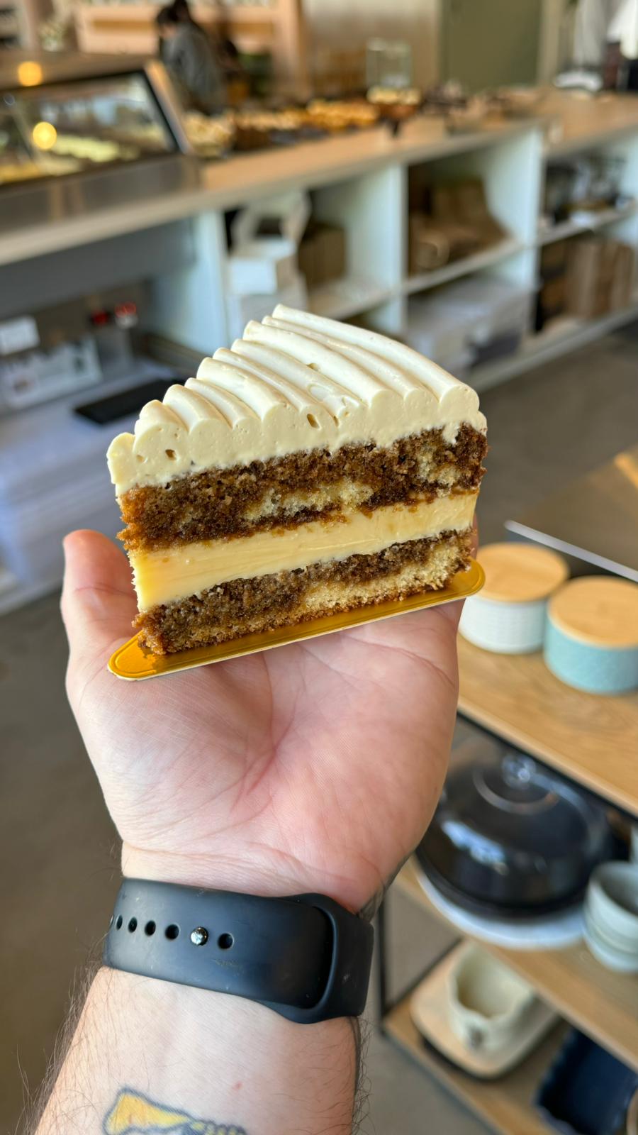 Flat White Coffee Cake Slice