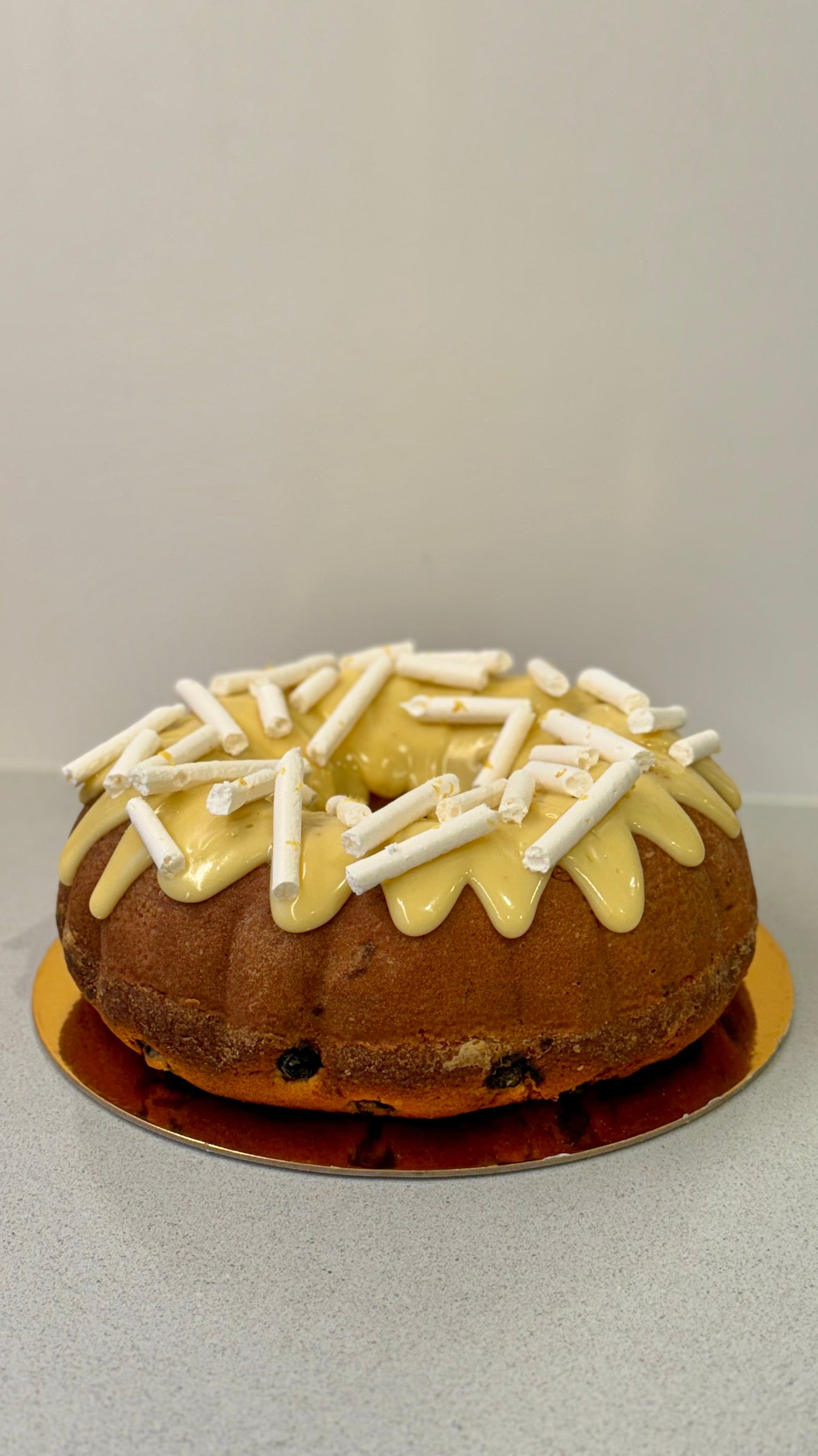 The Lemon Blueberry Cake: Tres Leches Ganache and Meringue