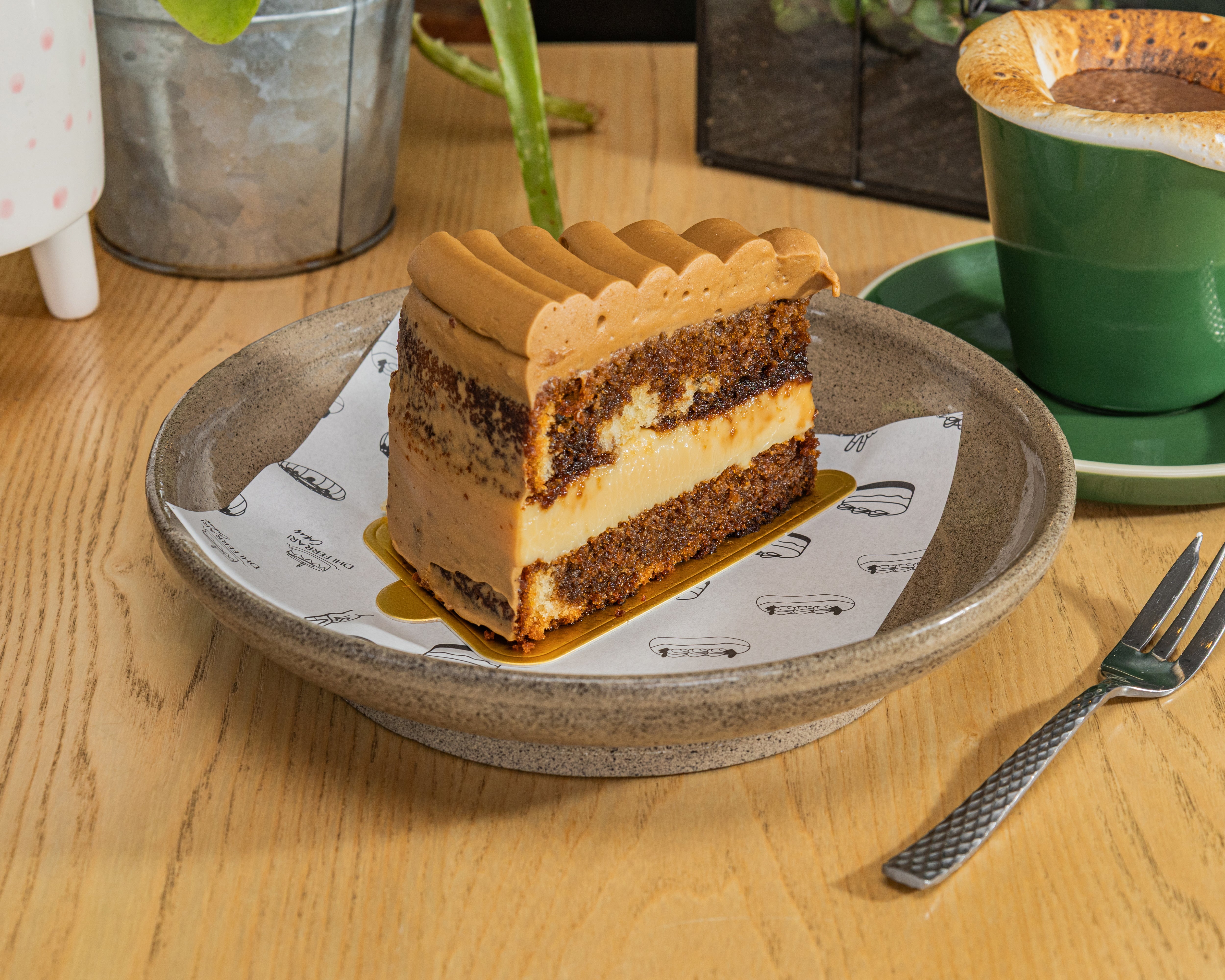 Flat White Coffee Cake Slice