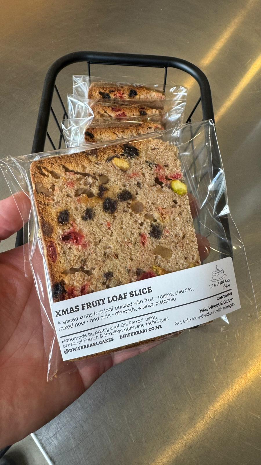 Xmas Fruit Loaf Slice