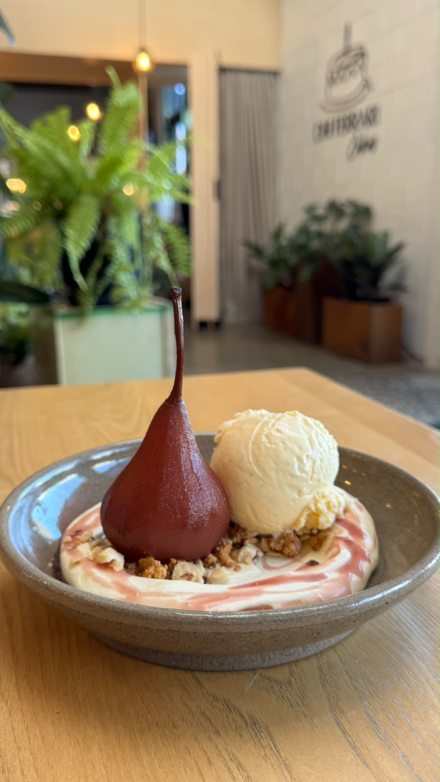 Mulled Wine Poached Pear