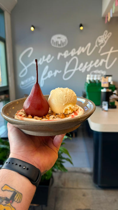 Mulled Wine Poached Pear